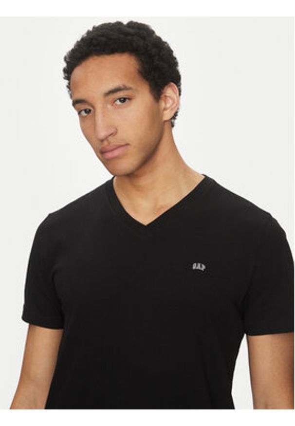 GAP - Gap T-Shirt 502020-03 Czarny Regular Fit. Kolor: czarny. Materiał: bawełna