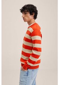 Mango Man sweter bawełniany Creta męski kolor czerwony lekki. Kolor: czerwony. Materiał: bawełna. Długość rękawa: długi rękaw. Długość: długie #2