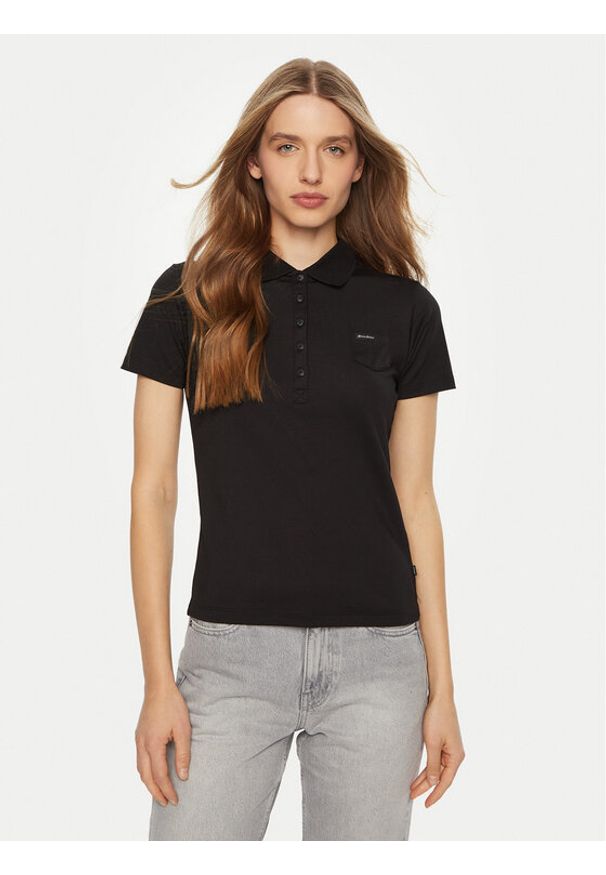 Guess Polo W5RP4 7KARS2 Czarny Regular Fit. Typ kołnierza: polo. Kolor: czarny. Materiał: bawełna