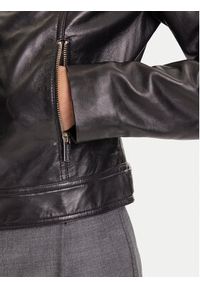 Marciano Guess Kurtka skórzana 5YGL09 7345A Czarny Regular Fit. Kolor: czarny. Materiał: skóra