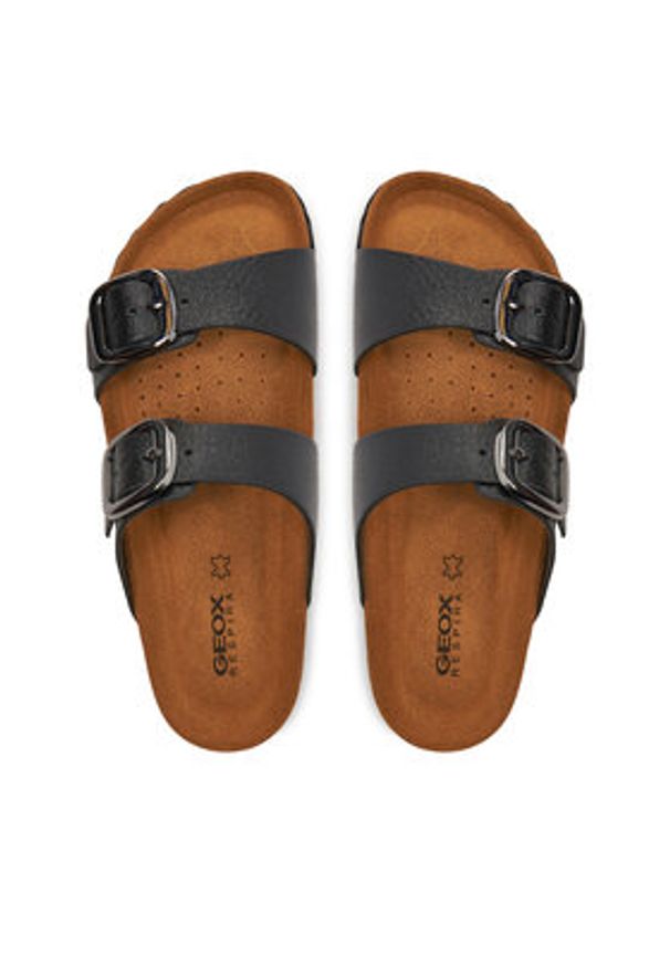 Geox Espadryle D New Brionia High D45S8A 000BN C9999 Czarny. Kolor: czarny. Materiał: skóra