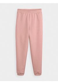 4f - Spodnie dresowe dziewczęce. Kolor: różowy. Materiał: dresówka #1