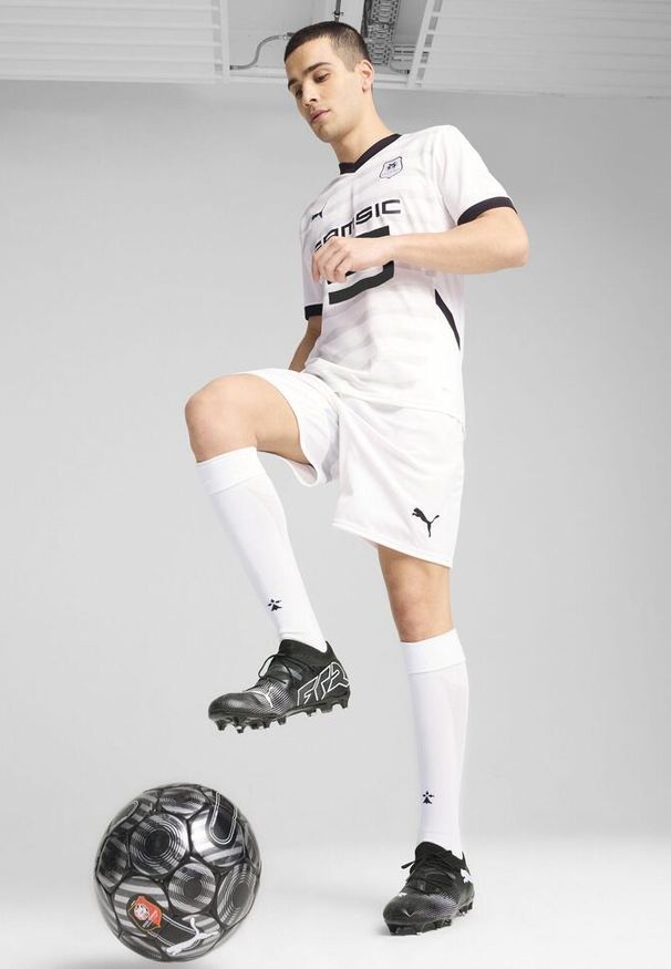 Puma - Męskie szorty Stade Rennais F.C. 24/25 PUMA White Black. Kolor: biały, wielokolorowy, czarny. Sport: piłka nożna