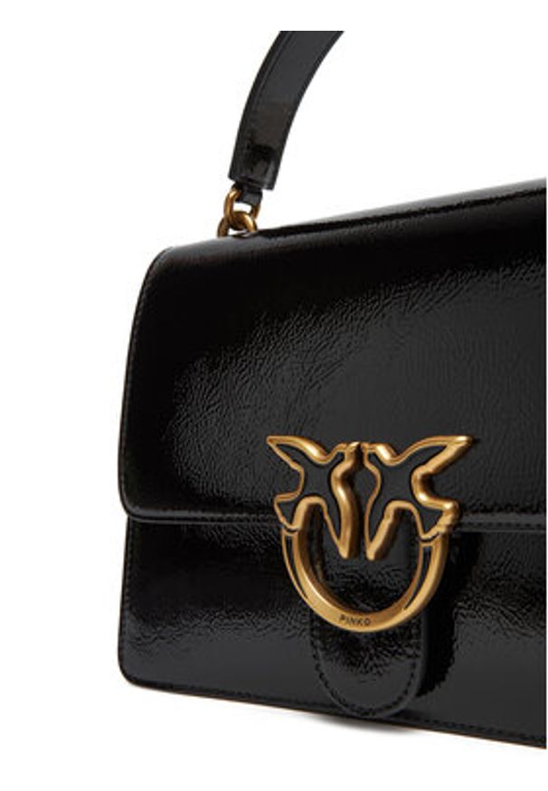 Pinko - PINKO Torebka Love One Top Handle Classic Light PE 25 PLTT 100066 A1UV Czarny. Kolor: czarny. Materiał: skórzane
