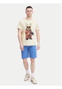 Blend T-Shirt 20716837 Beżowy Regular Fit. Kolor: beżowy. Materiał: bawełna #5