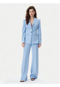 Hugo - HUGO Marynarka Asmalla 50540787 Błękitny Slim Fit. Kolor: niebieski. Materiał: syntetyk