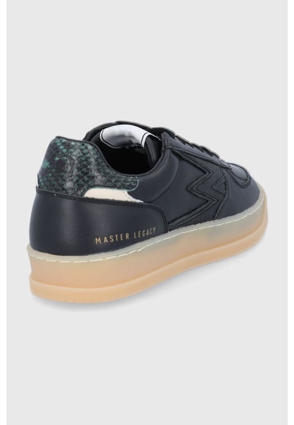 MOA Concept - Buty skórzane. Nosek buta: okrągły. Zapięcie: sznurówki. Kolor: czarny. Materiał: skóra. Obcas: na platformie