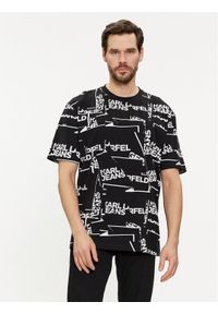 Karl Lagerfeld Jeans T-Shirt 240D1709 Czarny Relaxed Fit. Kolor: czarny. Materiał: bawełna #1