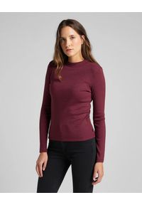 Lee - DAMSKA KOSZULKA LEE HIGH NECK LS RIB TEE RED OCHRE L44DPHOE 112109823 #1