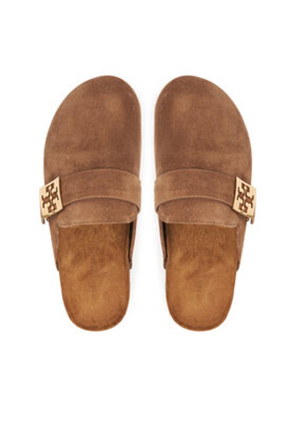 Tory Burch Klapki Mellow Mule 154446 Brązowy. Kolor: brązowy. Materiał: skóra