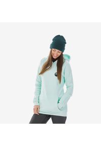 DREAMSCAPE - Bluza snowboardowa damska Dreamscape SNB HDY. Kolor: zielony. Materiał: materiał, tkanina, elastan, prążkowany, bawełna, poliester. Sport: snowboard