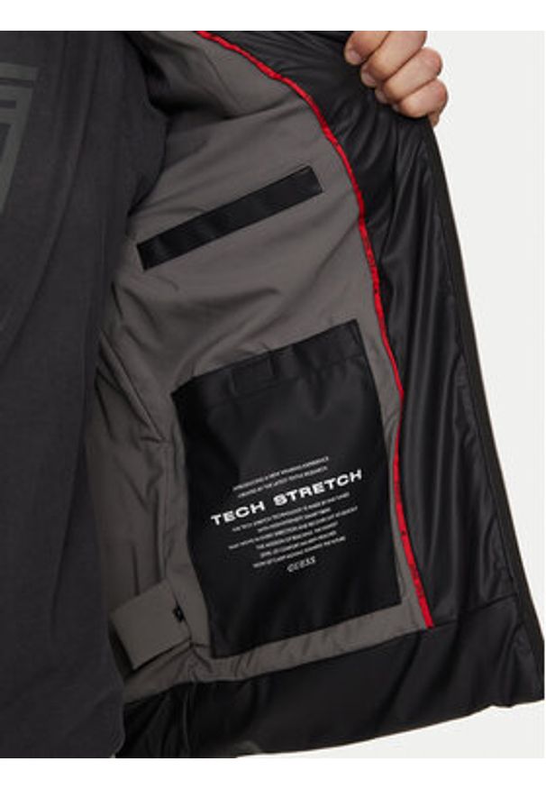 Guess Kurtka przejściowa M4YL16 WFHD0 Czarny Regular Fit. Kolor: czarny. Materiał: skóra