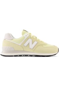 Buty unisex New Balance U574Y2W – żółte. Okazja: na co dzień. Kolor: żółty. Materiał: guma, syntetyk, zamsz, materiał, skóra. Szerokość cholewki: normalna. Model: New Balance 574