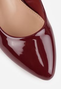 Born2be - Bordowe Czółenka Philenope. Wysokość cholewki: przed kostkę. Zapięcie: bez zapięcia. Kolor: czerwony. Materiał: lakier. Szerokość cholewki: normalna. Wzór: jednolity. Styl: elegancki, klasyczny #5