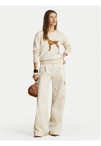 Lauren Ralph Lauren - LAUREN RALPH LAUREN Sweter 200P14120001 Kremowy Regular Fit. Kolor: kremowy. Materiał: bawełna #4