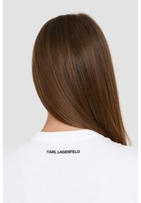 Karl Lagerfeld - KARL LAGERFELD Biały damski t-shirt Ikonik 2.0, Rozmiar S. Kolor: biały #7