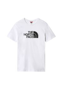 Koszulka The North Face Easy 0A2TX3FN41 - biała. Kolor: biały. Materiał: bawełna. Długość rękawa: krótki rękaw. Długość: krótkie. Wzór: nadruk