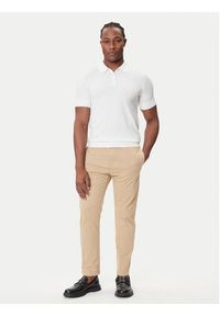 Hugo - HUGO Chinosy David251D 50530886 Beżowy Slim Fit. Kolor: beżowy. Materiał: bawełna #3