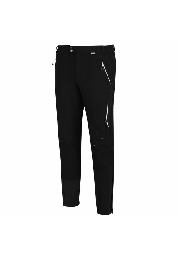 Regatta - Męskie spodnie trekkingowe Mountain. Kolor: czarny. Materiał: poliester. Sezon: zima. Sport: turystyka piesza