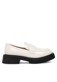 Badura Loafersy WFA2588-1Z Biały. Kolor: biały. Materiał: lakier, skóra