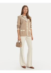 Luisa Spagnoli Kardigan Meridien 100357 Beżowy Regular Fit. Kolor: beżowy. Materiał: wełna #4