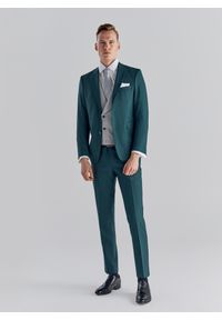 Pako Lorente - PAKO LORENTE – Zielone spodnie garniturowe P22SF-6G-017-Z-S. Kolor: zielony. Materiał: wełna. Wzór: gładki. Styl: elegancki #6