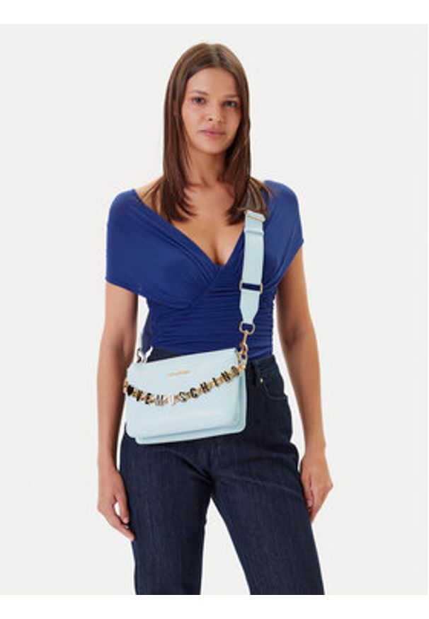 Love Moschino - LOVE MOSCHINO Torebka JC4072PP1ML1371A Błękitny. Kolor: niebieski. Materiał: skórzane