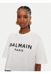 Balmain T-Shirt BF1EE020BB02 Biały Relaxed Fit. Kolor: biały. Materiał: bawełna #3