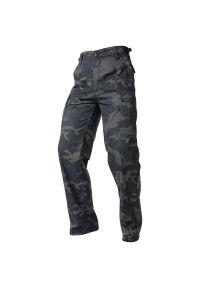 Spodnie bushcraft męskie Brandit BDU Ranger Dark Camo. Kolor: czarny, brązowy, zielony, szary, wielokolorowy. Sport: outdoor