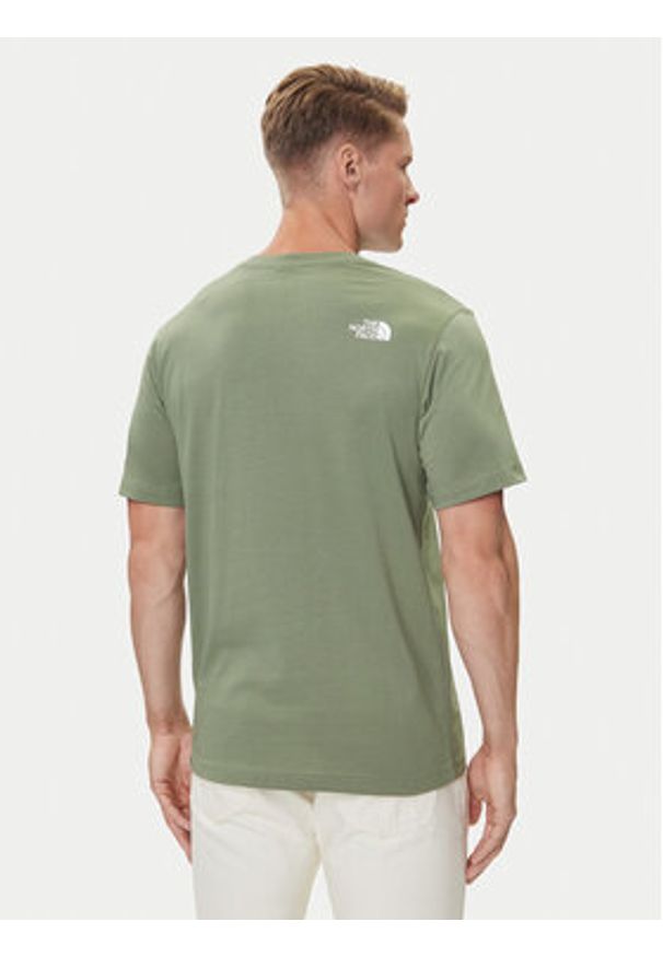 The North Face T-Shirt Easy NF0A8A6C Zielony Regular Fit. Kolor: zielony. Materiał: bawełna, syntetyk