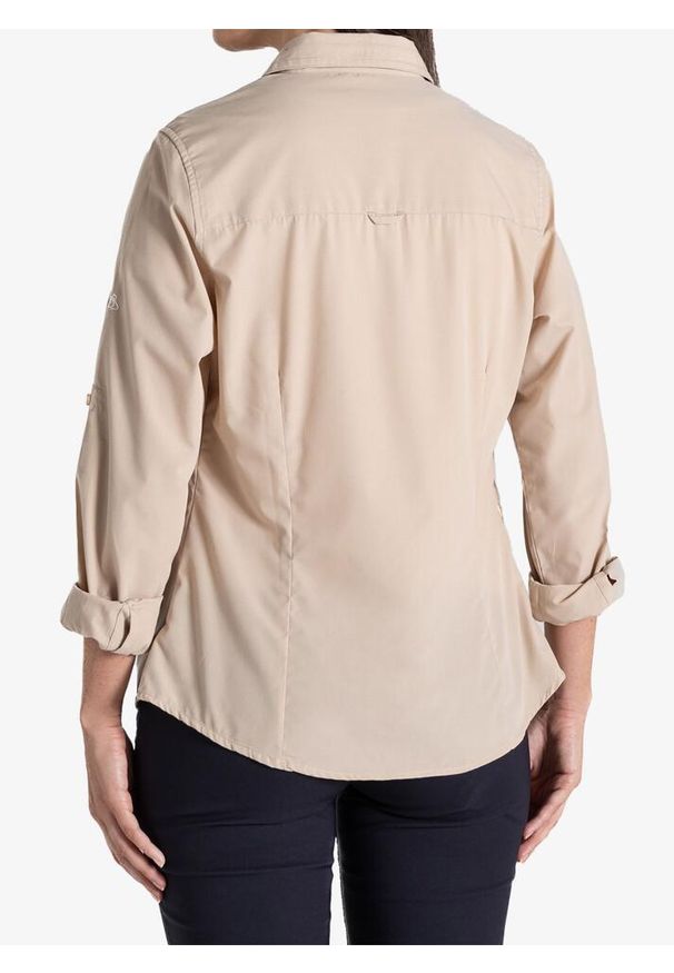 CRAGHOPPERS - Koszula podróżnicza damska Craghoppers Kiwi II LS Shirt. Kolor: beżowy
