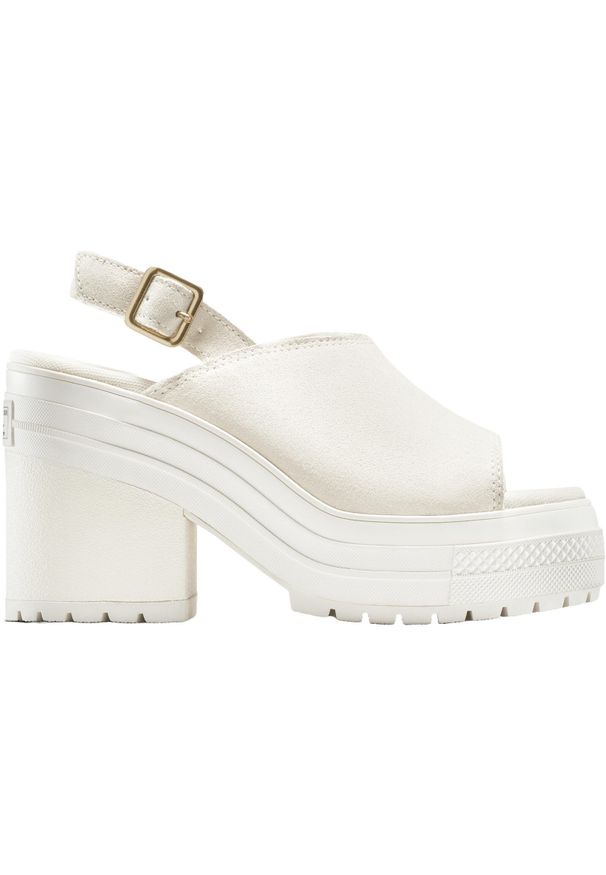 Sandały damskie Converse Chuck 70 De Luxe Heel Mule. Kolor: beżowy. Materiał: zamsz, materiał. Styl: sportowy