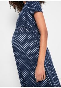 Sukienka ciążowa i do karmienia bonprix ciemnoniebiesko-biały w kropki. Kolekcja: moda ciążowa. Kolor: niebieski. Wzór: kropki #3