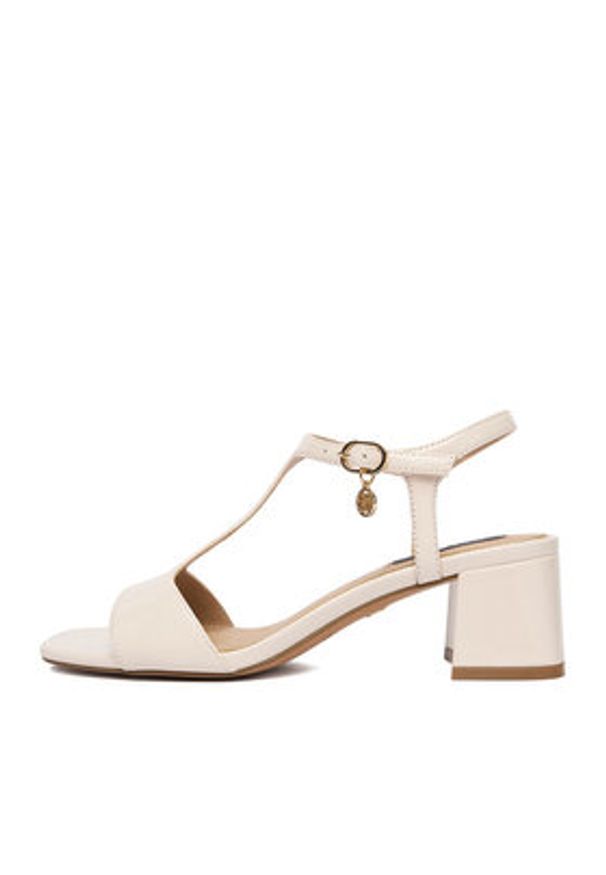 Nine West Sandały CEO-LS505187-14 Beżowy. Kolor: beżowy. Materiał: skóra