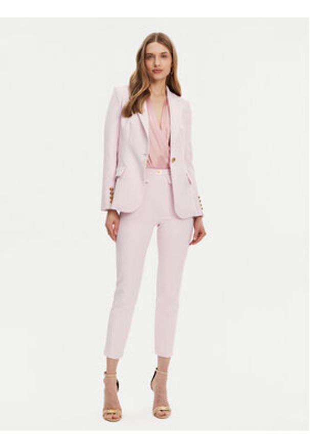 Elisabetta Franchi Spodnie materiałowe PA-077-51E2-V320 Różowy Regular Fit. Kolor: różowy. Materiał: syntetyk