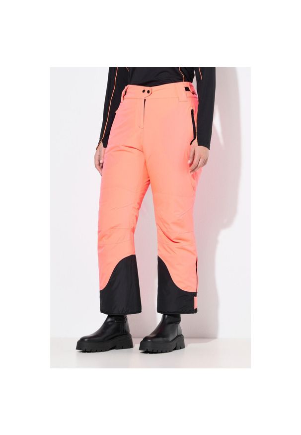 ULLA POPKEN - Damskie Spodnie funkcyjne HYPRAR wodoodporne zapięcie na rzep. Kolekcja: plus size. Kolor: różowy. Materiał: poliester, materiał, elastan. Sezon: zima. Sport: narciarstwo