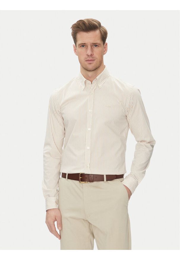 BOSS Koszula H-Roan-Bd-E-C1-243 50520285 Beżowy Slim Fit. Kolor: beżowy. Materiał: bawełna