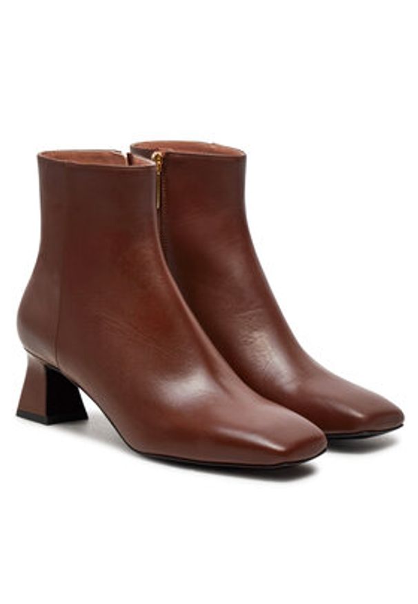 Pollini Botki SA21045C1LTD0217 Brązowy. Kolor: brązowy. Materiał: skóra