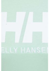 Helly Hansen t-shirt bawełniany kolor zielony 34112-001. Okazja: na co dzień. Kolor: zielony. Materiał: bawełna. Wzór: nadruk. Styl: casual #5
