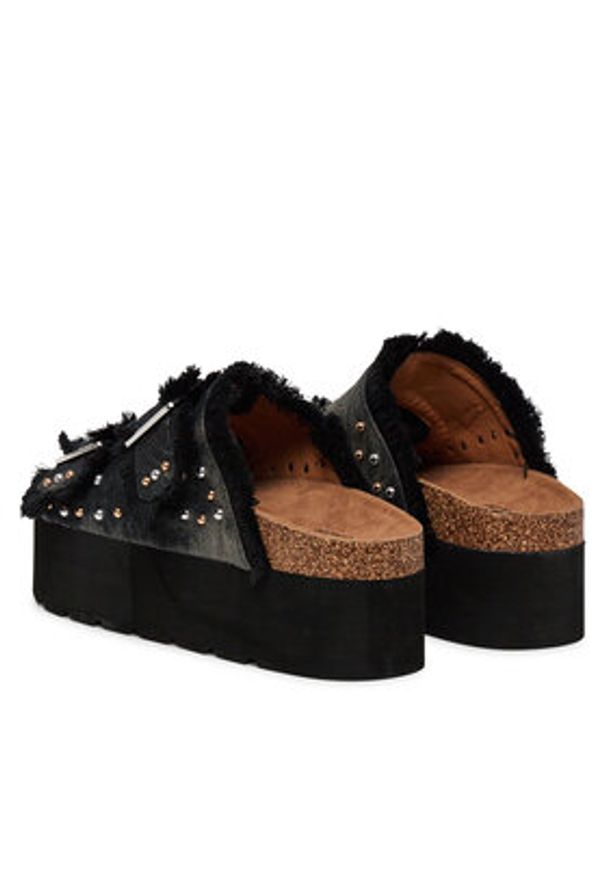 DeeZee Klapki LB-P1748 Czarny. Kolor: czarny. Materiał: materiał