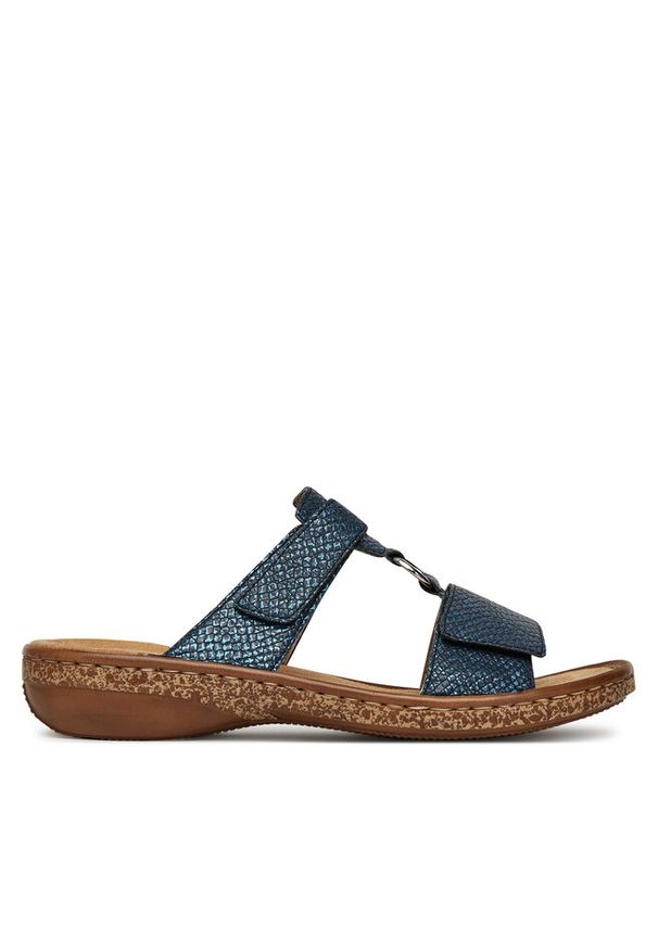 Klapki Rieker. Kolor: niebieski