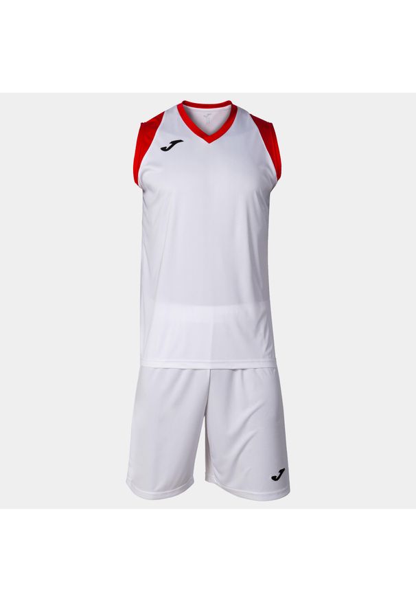 Zestaw do koszykówki dla dorosłych Joma Final II. Kolor: czerwony, biały, wielokolorowy. Materiał: dresówka. Sport: koszykówka