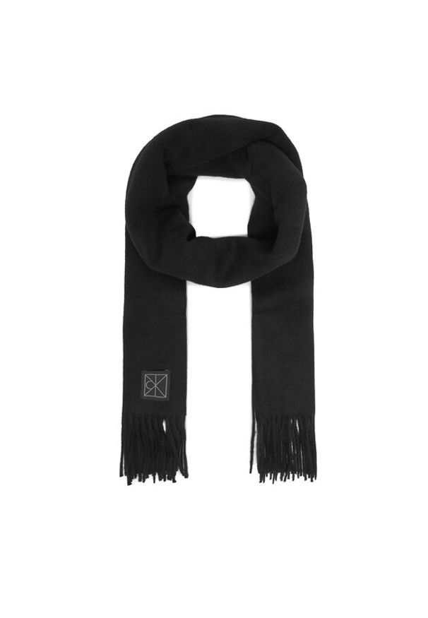 Calvin Klein Szalik Emblem LV04D8060G Czarny. Kolor: czarny. Materiał: wełna