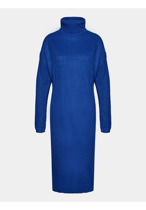 Brave Soul Sukienka dzianinowa LKD-364EMMA Niebieski Regular Fit. Kolor: niebieski. Materiał: dzianina, wiskoza