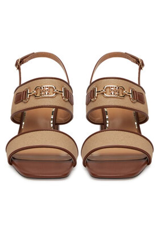 Nine West Sandały 2489-19 Beżowy. Kolor: beżowy. Materiał: skóra