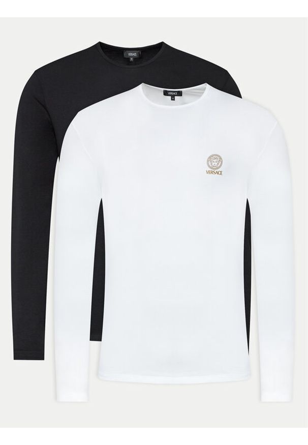 VERSACE - Versace Komplet 2 longsleeve AU10197 Kolorowy Slim Fit. Materiał: bawełna. Długość rękawa: długi rękaw. Wzór: kolorowy