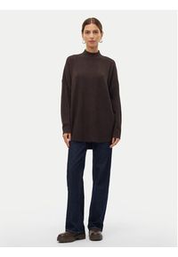 Vero Moda Sweter Plaza 10290784 Brązowy Loose Fit. Kolor: brązowy. Materiał: syntetyk #4