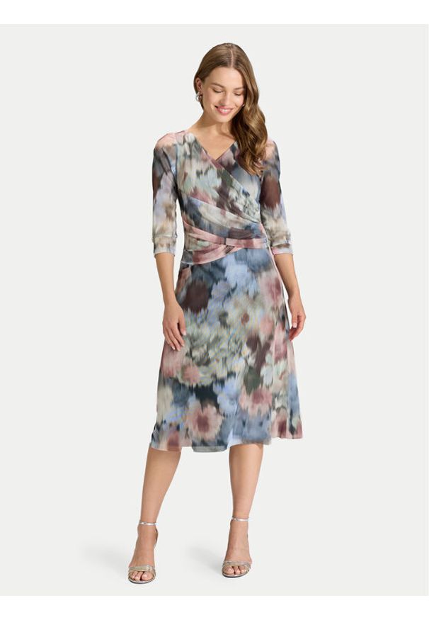 Swing Sukienka koktajlowa 5AK05300 Kolorowy Regular Fit. Materiał: syntetyk. Wzór: kolorowy. Styl: wizytowy
