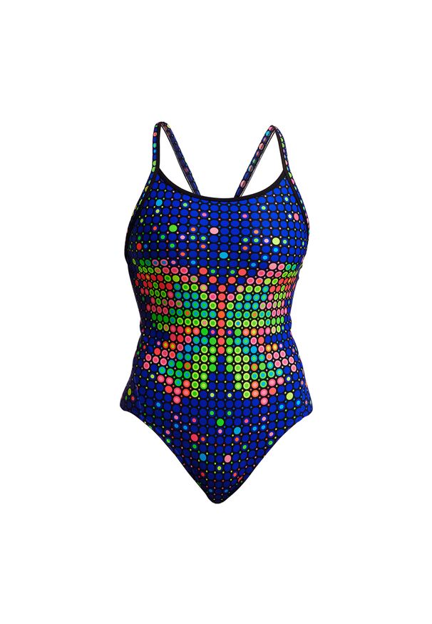 FUNKITA - Strój pływacki jednoczęściowy damski Funkita Diamond Back One Piece. Kolor: niebieski