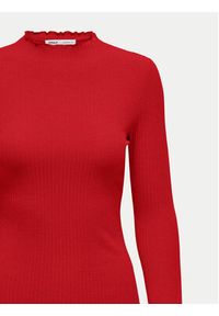 only - ONLY Bluzka Emma 15180040 Czerwony Slim Fit. Kolor: czerwony. Materiał: syntetyk #3